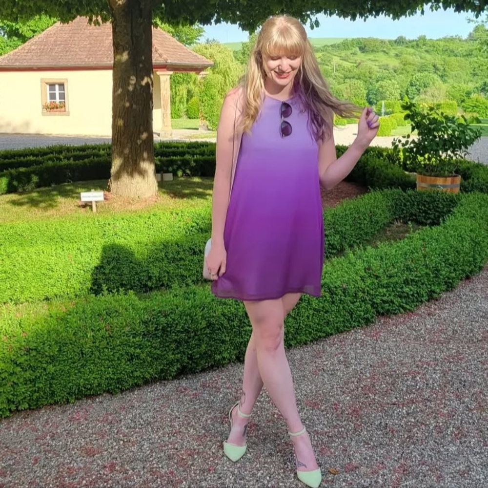 Honey Punch Lavender Ombre Dress